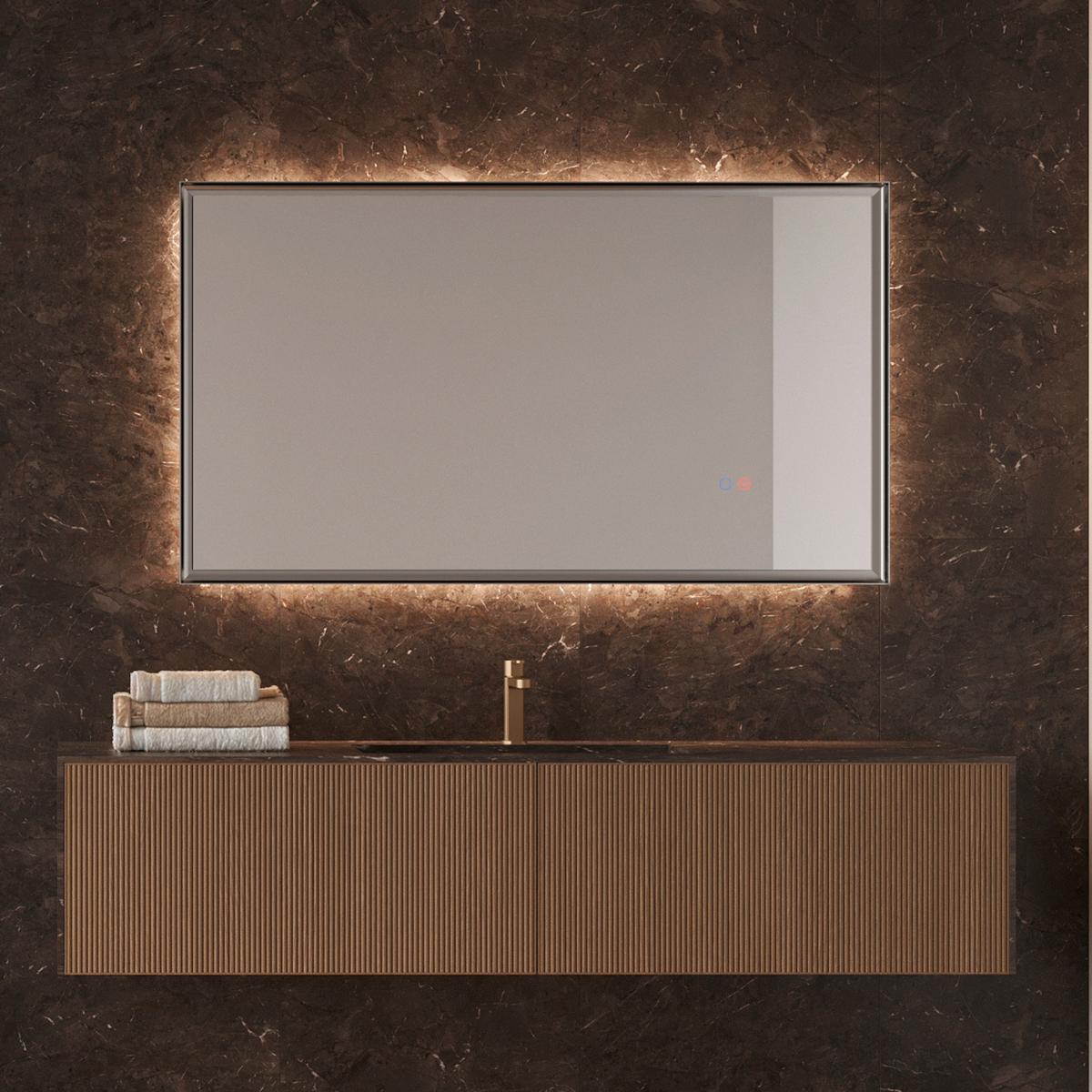 Cómo elegir el color de marco de tu espejo de baño según el resto de la decoración - Noluxa