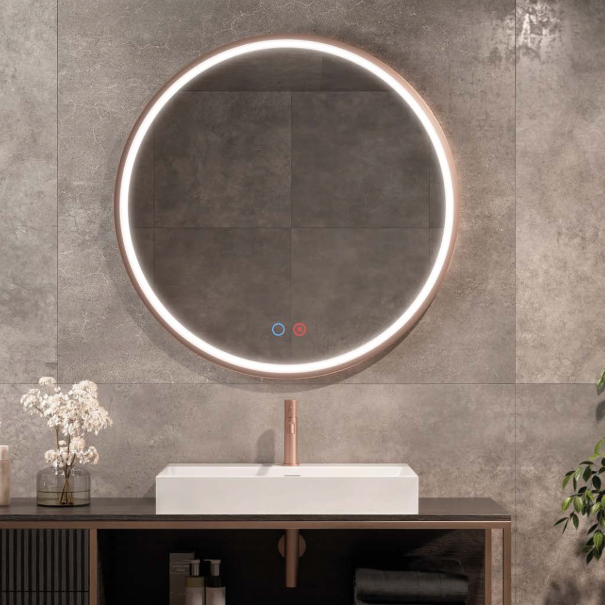 Espejo de baño redondo, rectangular o cuadrado: cuál conviene según tu lavabo - Noluxa