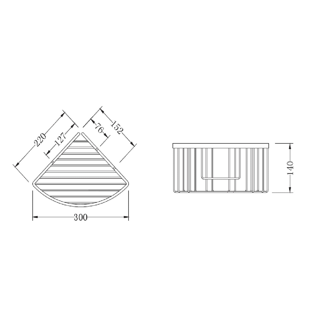 JABONERA DE RINCÓN DE ACERO INOX. S.304 - Noluxa