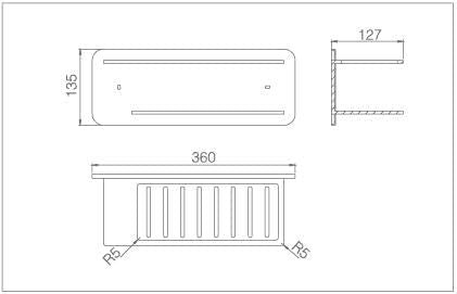 JABONERA FRONTAL DE ACERO INOX S.304 SERIE IMAN