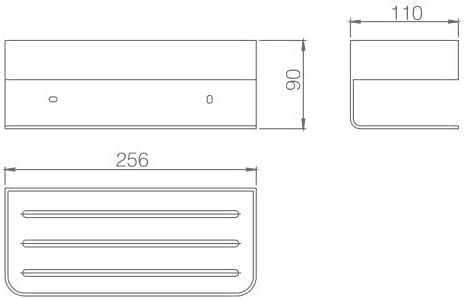 JABONERA FRONTAL DE ACERO INOX S.304 SERIE MAYURA