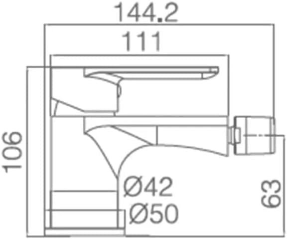 GRIFO BIDET MONOMANDO SERIE SAONA