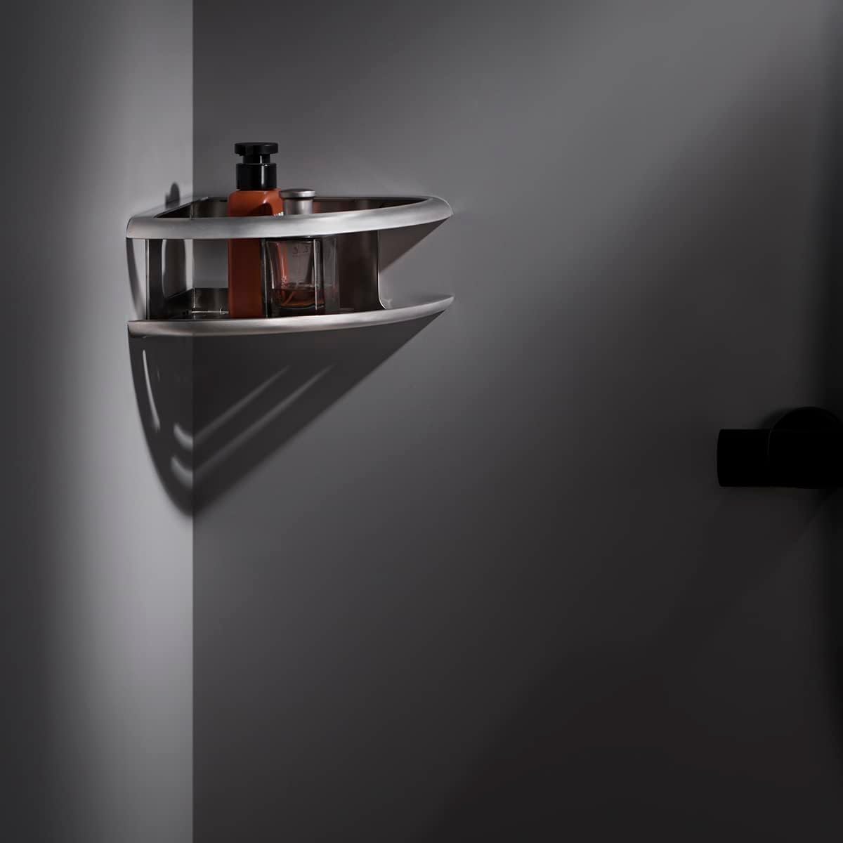 JABONERA DE RINCÓN DE ACERO INOX. S.304 SERIE DHANU
