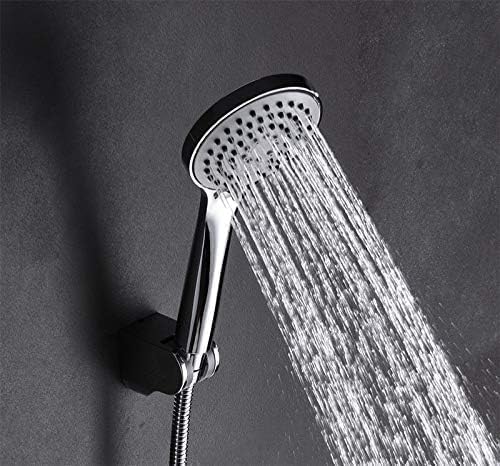 IMEX - Grifo de Ducha Termostatico con Alcachofa y Manguera | Grifo Ducha Cromado con Regulador de Temperatura Fría y Caliente | Grifería en Latón con Cartucho Autolimpiable | Serie Creta Cromado