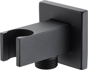 SOPORTE CUADRADO PARA MANGO DUCHA CON SALIDA DE AGUA