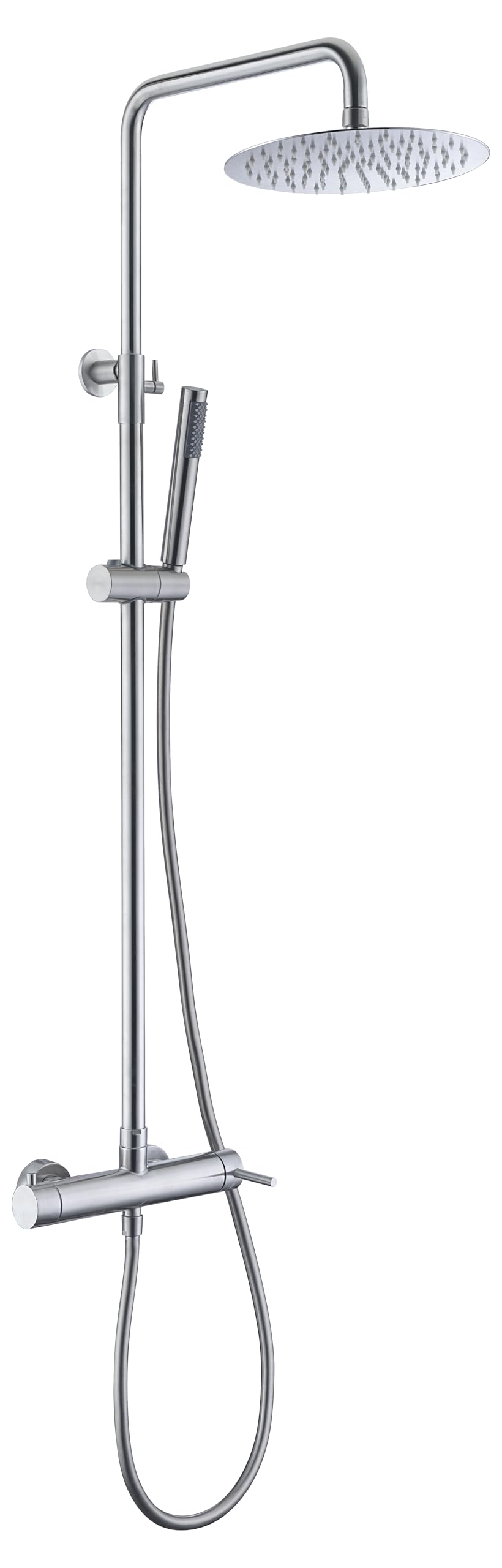 COLUMNA DUCHA EXTERIOR EN ACERO INOX. S.316 SERIE MOSCÚ