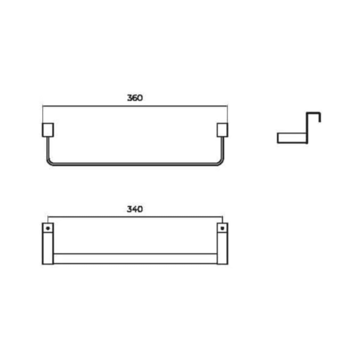TOALLERO INTERIOR MUEBLE EN ACERO INOX. S.304