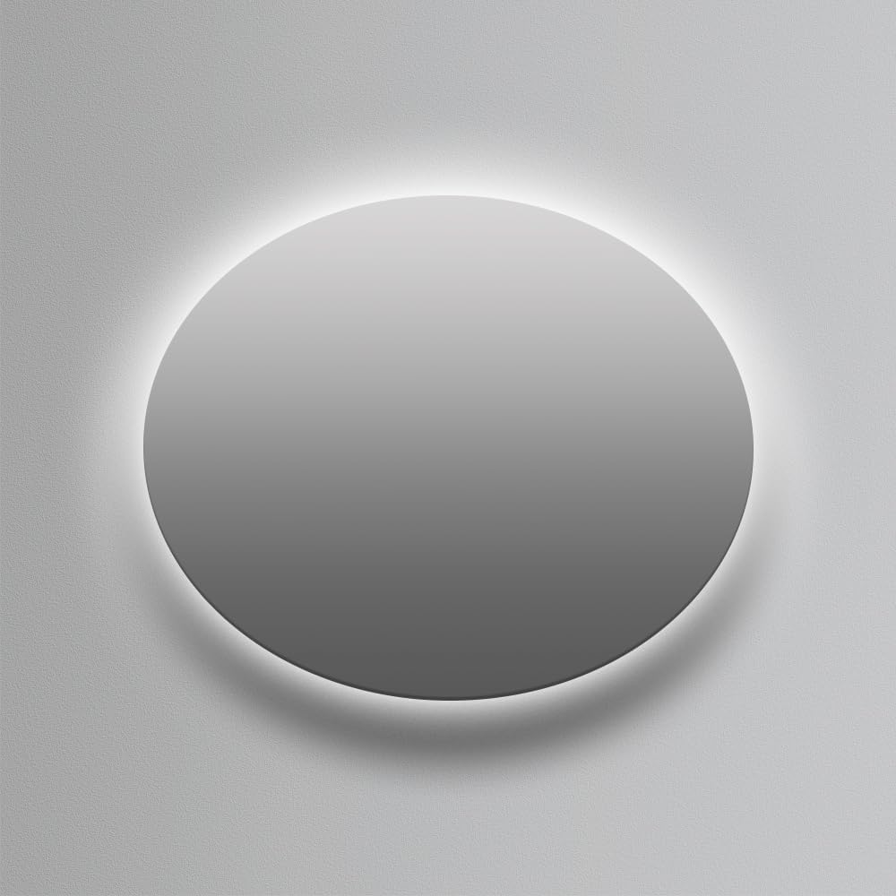 LEDIMEX - Espejo Baño con Luz Ovalado 100X80cm Retroiluminado | Espejo Inteligente con Luz Fría 6500k sin Marco | Serie Oval
