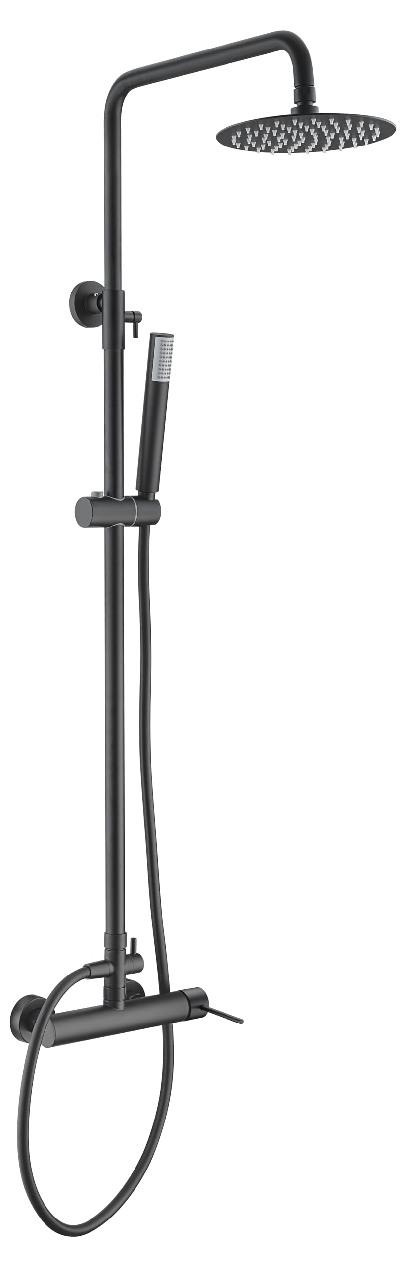 CONJUNTO DUCHA MONOMANDO MILOS STICK Negro Mate