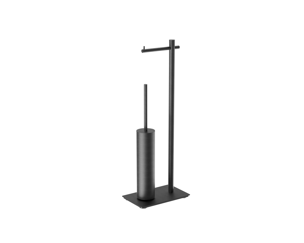 ESCOBILLERO CON PORTARROLLOS EN ACERO INOX S.304 SERIE PRACTIC