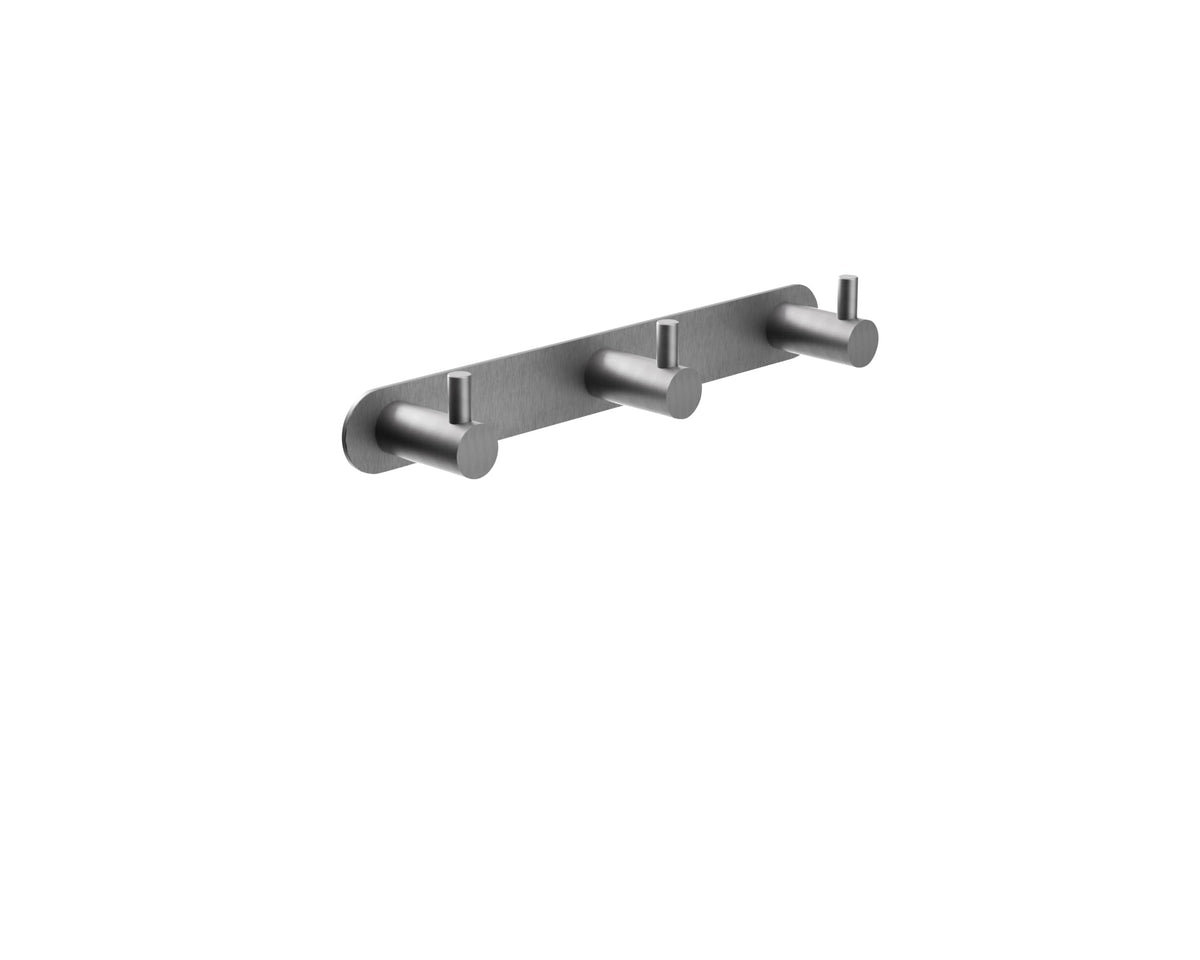 PERCHA TRIPLE EN ACERO INOX S.304 SERIE ESSENTIAL