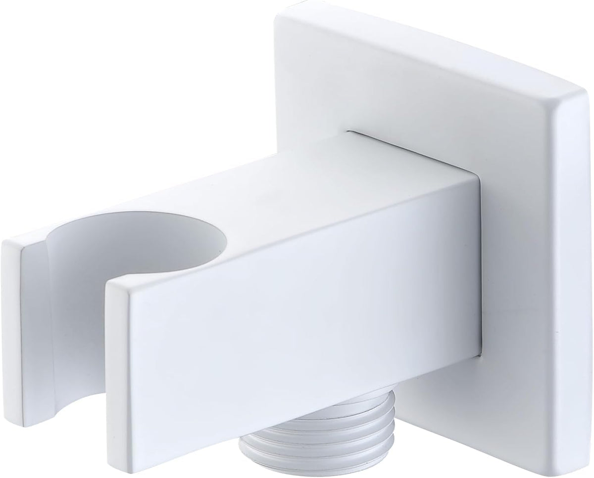 SOPORTE CUADRADO PARA MANGO DUCHA CON SALIDA DE AGUA