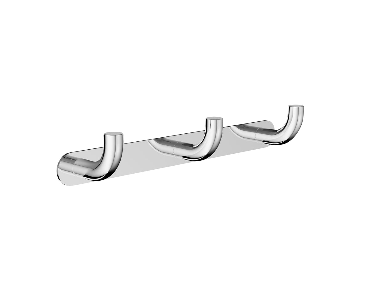 PERCHA TRIPLE EN ACERO INOX S.304 SERIE PURE