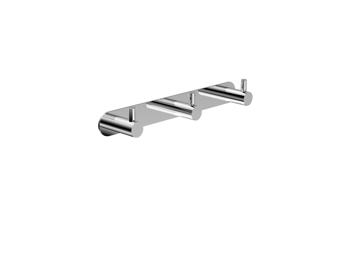 PERCHA TRIPLE EN ACERO INOX S.304 SERIE ESSENTIAL