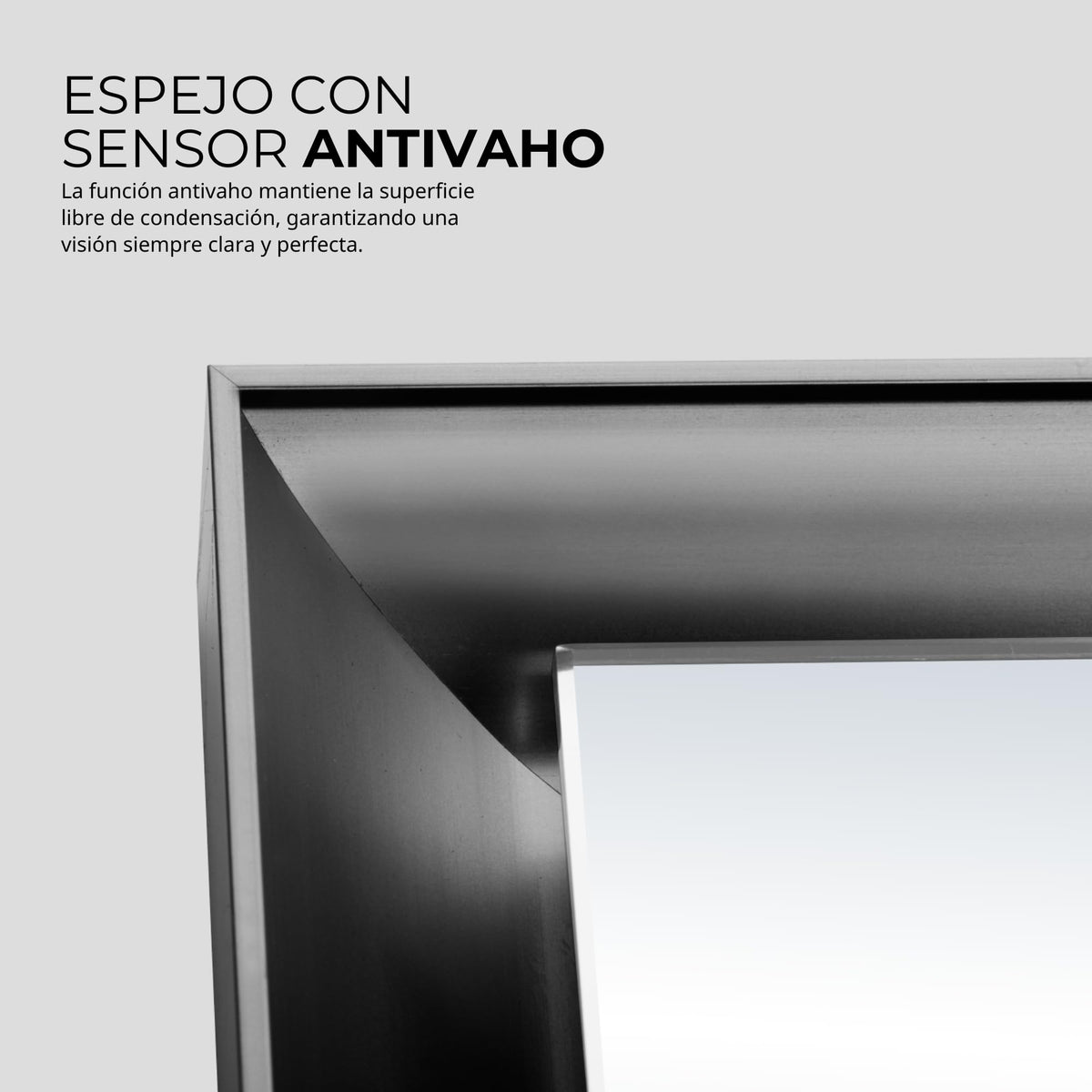 ESPEJO CALIFORNIA 100x80cm Black Gun Metal