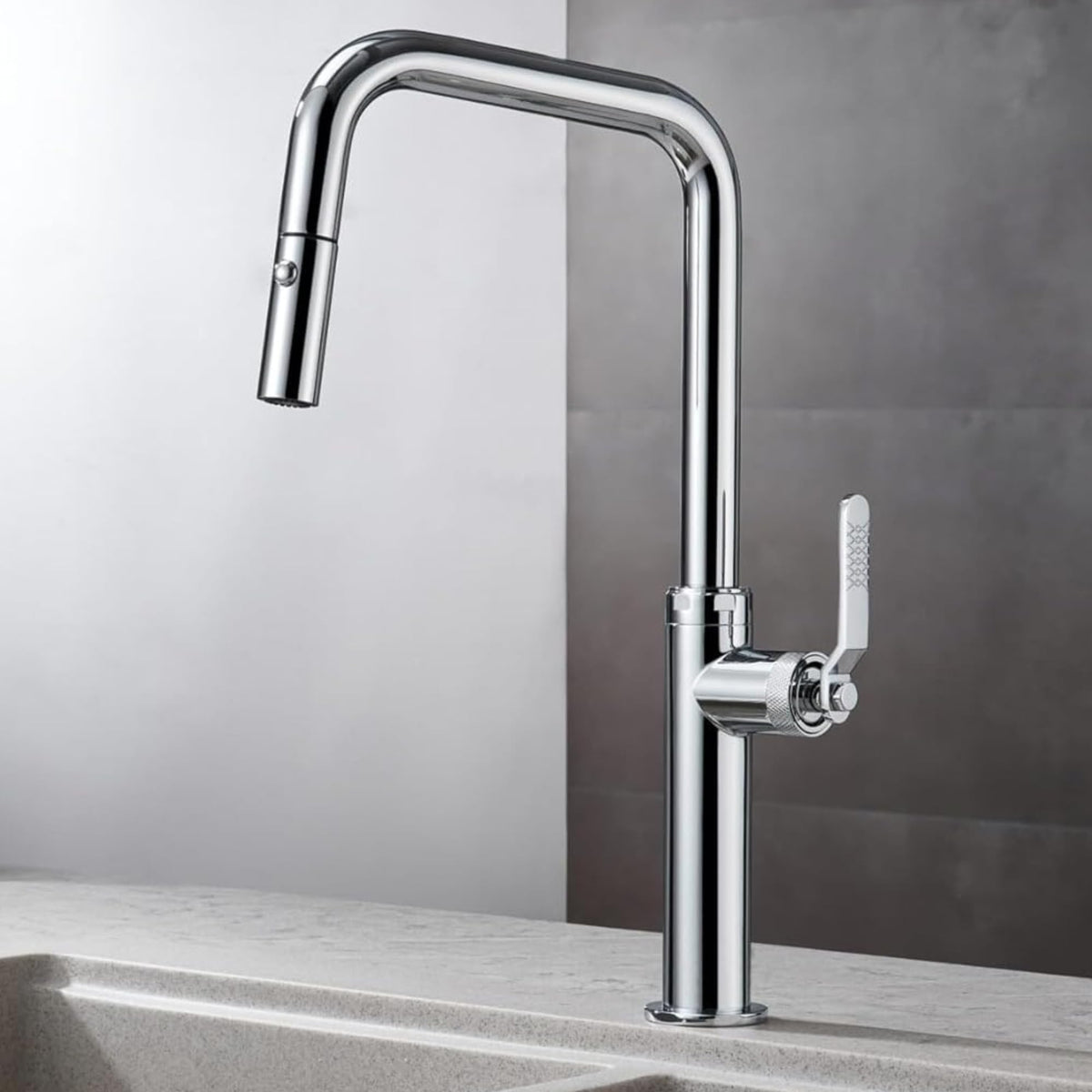 GRIFO DE COCINA EXTRAÍBLE CON DIFUSOR SERIE NIZA