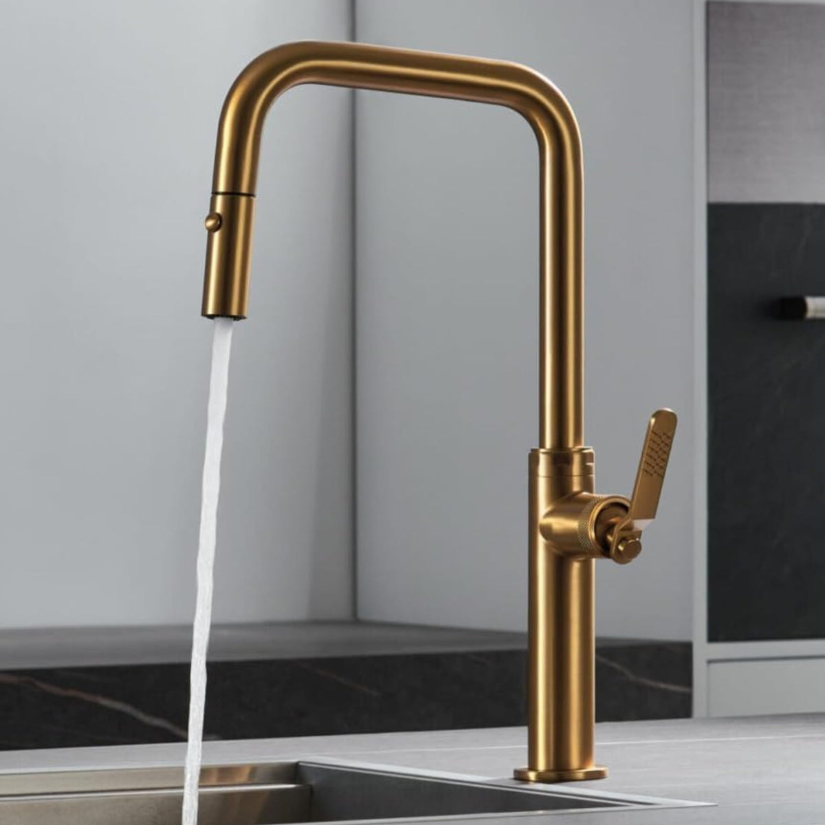 GRIFO DE COCINA EXTRAÍBLE CON DIFUSOR SERIE NIZA