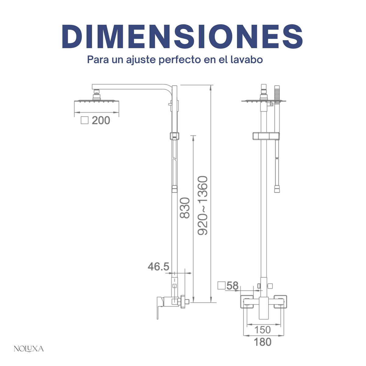 IMEX - Columna Ducha Monomando con Grifo | Conjunto de Ducha con Alcachofa y Rociador Antical | Griferia en Latón y Acero Inox S.304 con Barra Extensible | Serie Valencia | Color Cromado Cromado