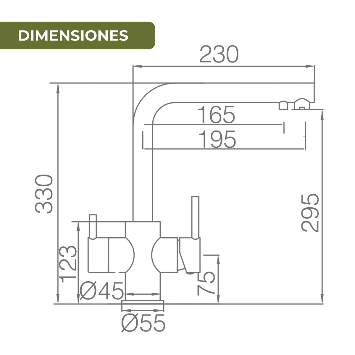 GRIFO DE COCINA OSMOSIS SERIE MARSELLA