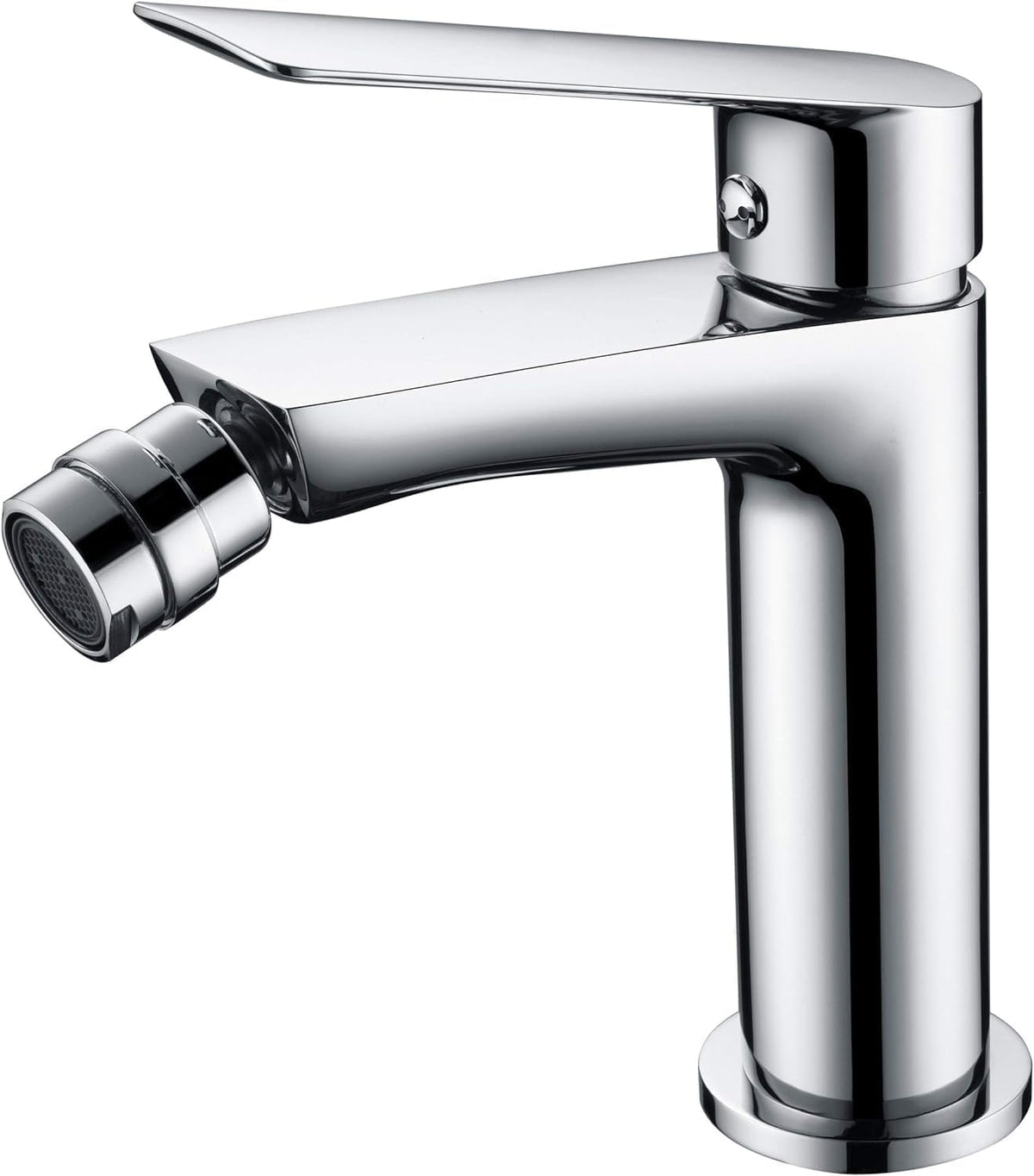 IMEX - Grifo Bidet | Grifo Monomando Bide para Baño | Grifo de Bidé con Mezclador de Agua Caliente y Fría | Griferia Bidet | Instalación Fácil | Serie Luxor | Color Cromado Cromado