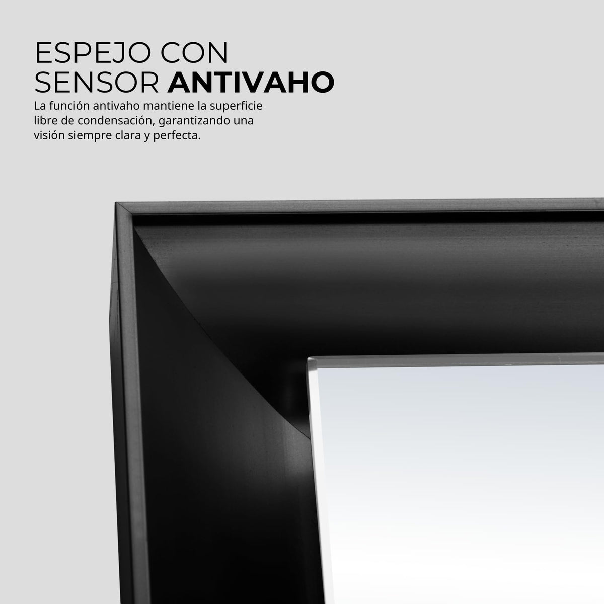 ESPEJO CALIFORNIA 100x80cm Negro Mate