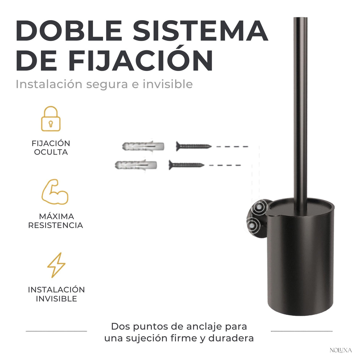 ESCOBILLERO EN ACERO INOX. S.304 SERIE PRACTIC