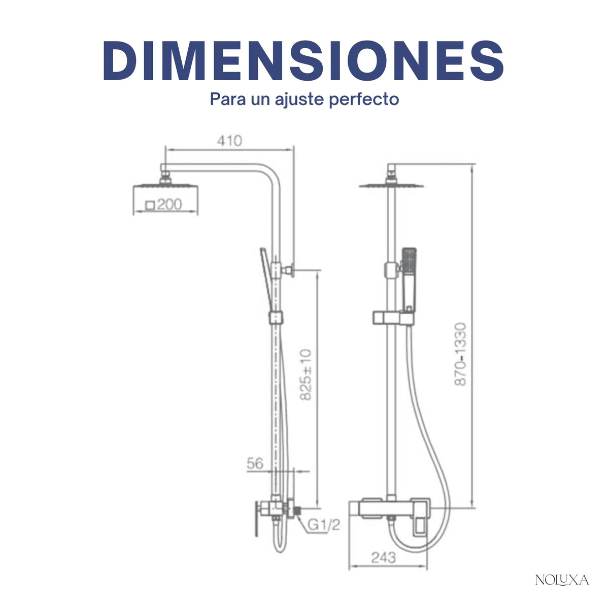 COLUMNA DE DUCHA MONOMANDO SERIE SUECIA