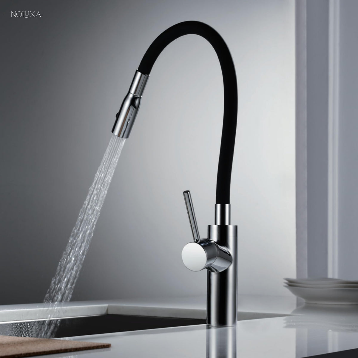 GRIFO DE COCINA EXTRAÍBLE CON DIFUSOR SERIE TOKYO