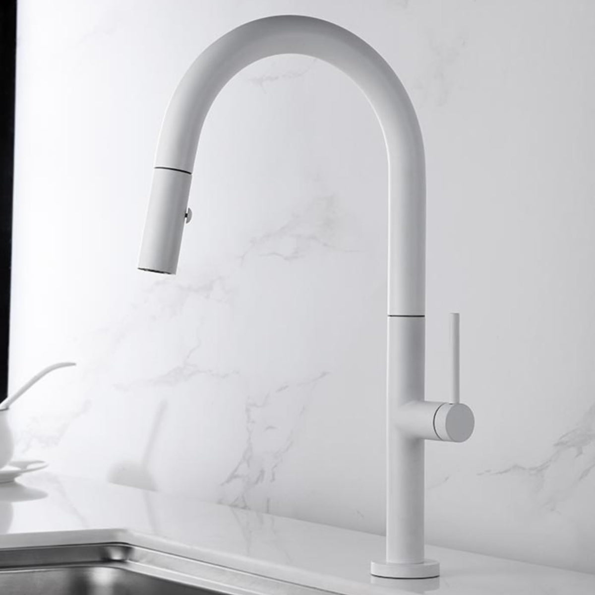 GRIFO DE COCINA EXTRAÍBLE CON DIFUSOR SERIE SAMOA