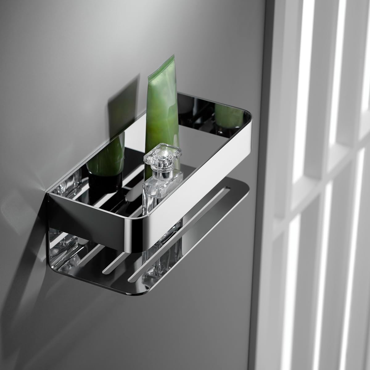 JABONERA FRONTAL DE ACERO INOX S.304 SERIE MAYURA