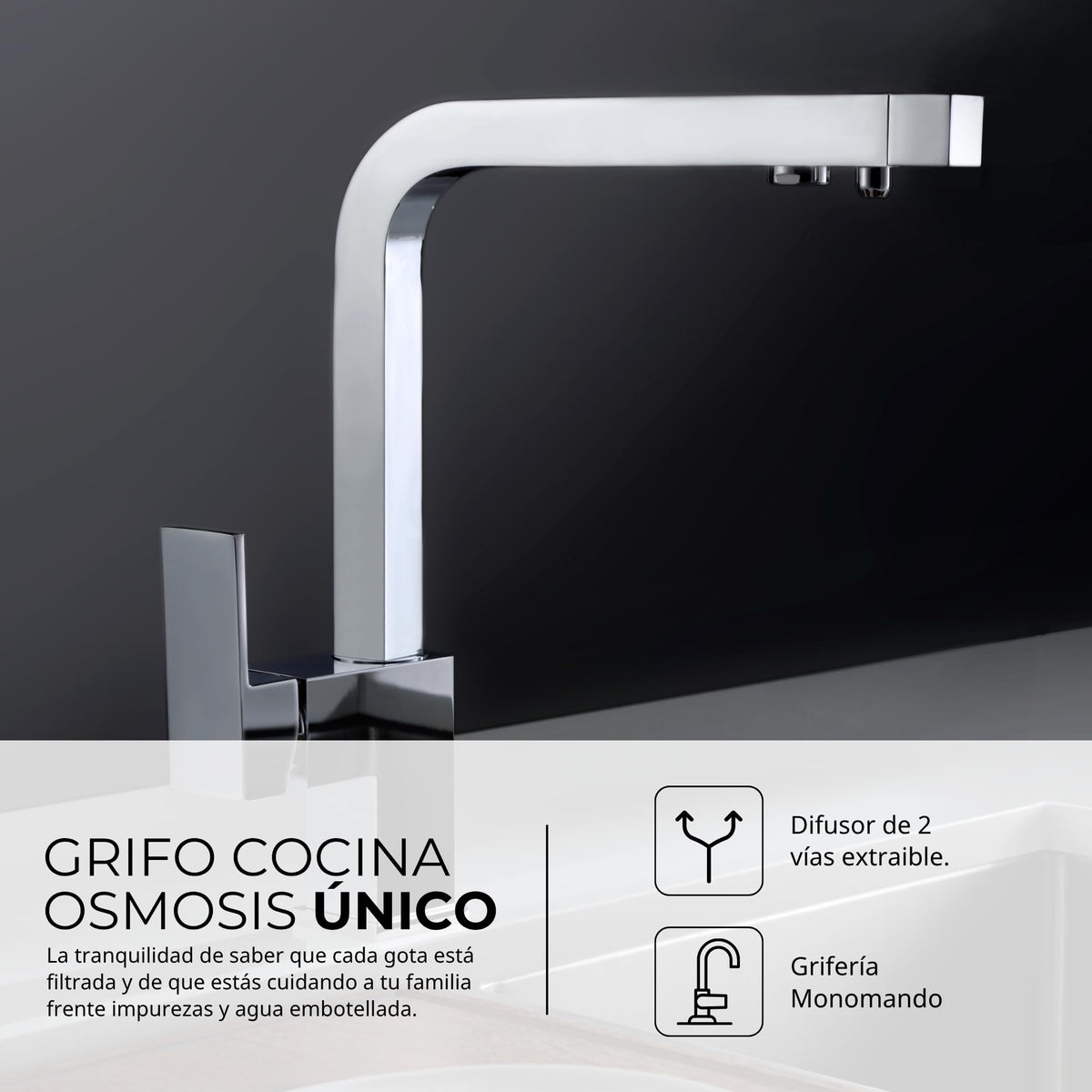 GRIFO DE COCINA OSMOSIS SERIE CAPRI