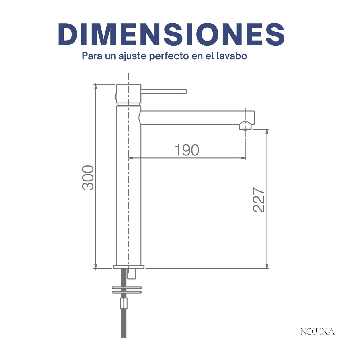 MONOMANDO LAVABO ALTO MILOS STICK Cromado