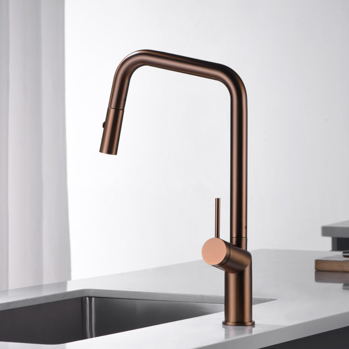 GRIFO DE COCINA EXTRAÍBLE CON DIFUSOR SERIE BONN