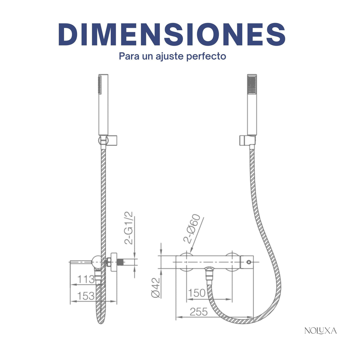 GRIFO BAÑERA Y DUCHA TERMOSTÁTICO SERIE GÉNOVA