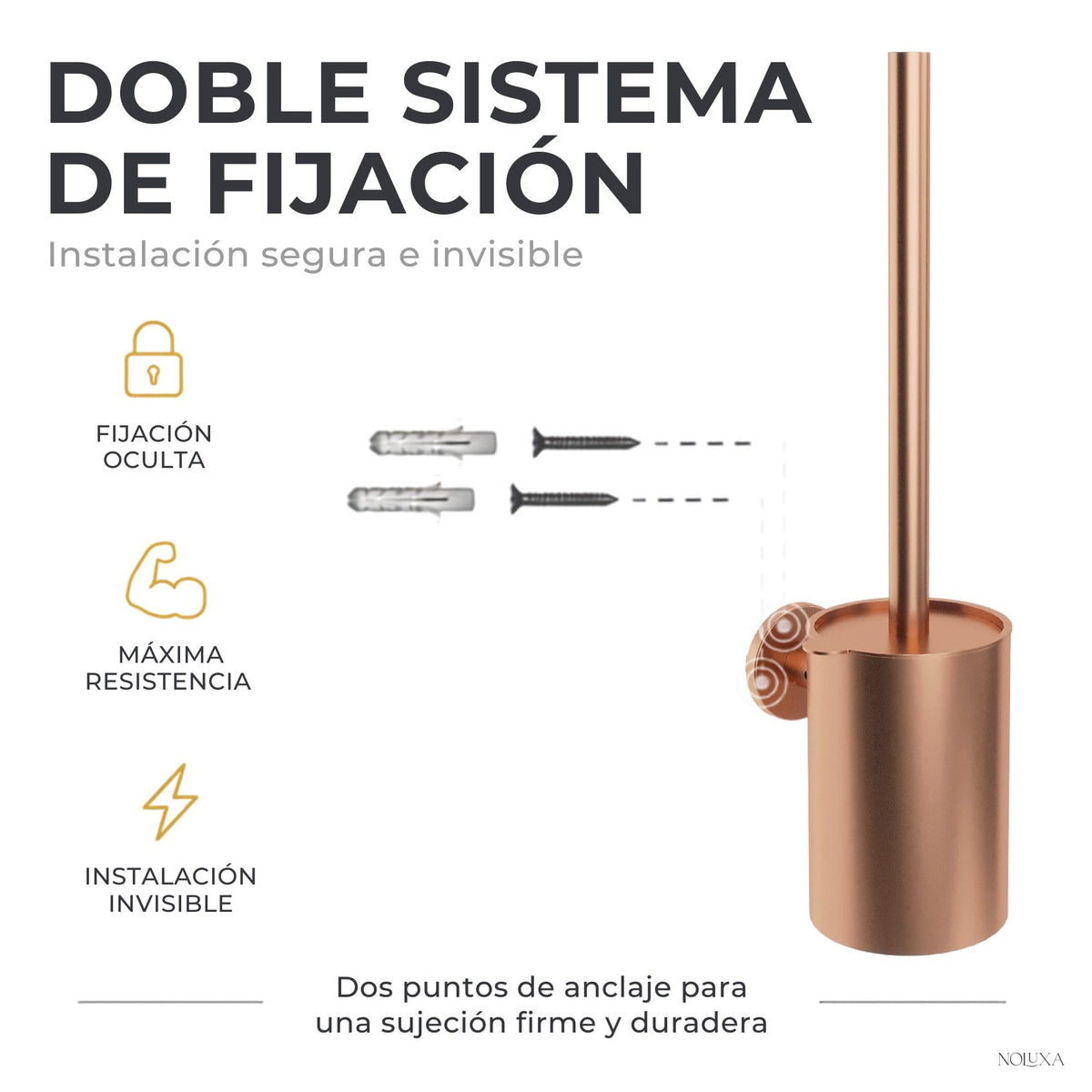 ESCOBILLERO EN ACERO INOX. S.304 SERIE PRACTIC
