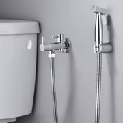 IMEX - Ducha Bidet Agua Fría Color Cromado | Grifo Bidet Empotrado para WC Cromada | Ducha Higiénica Monomando para Inodoro | Grifería Sustituto de Bidé | Serie Ness Cromado