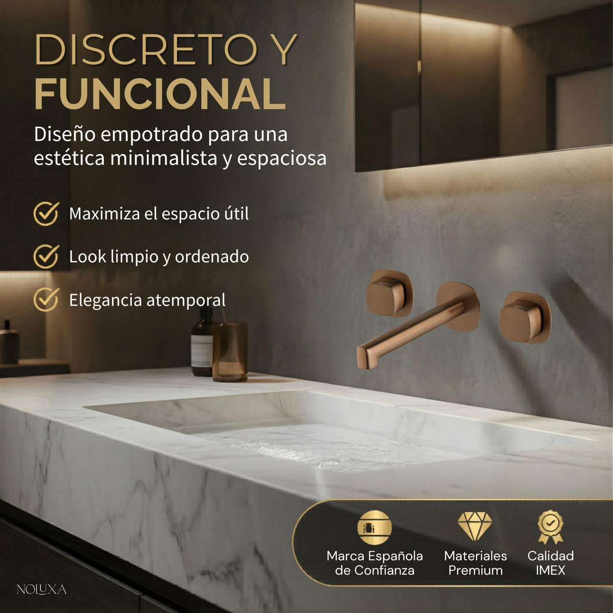 GRIFO LAVABO EMPOTRADO BIMANDO SERIE TOSCANA