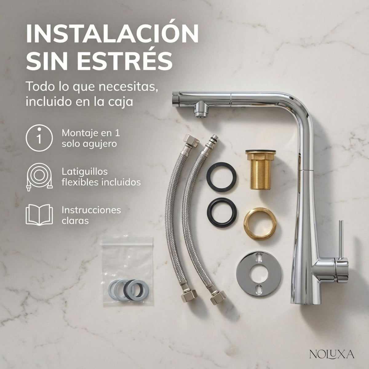 GRIFERIA DE COCINA OSMOSIS EXTRAIBLE SPLIT SERIE SPLIT Cromado