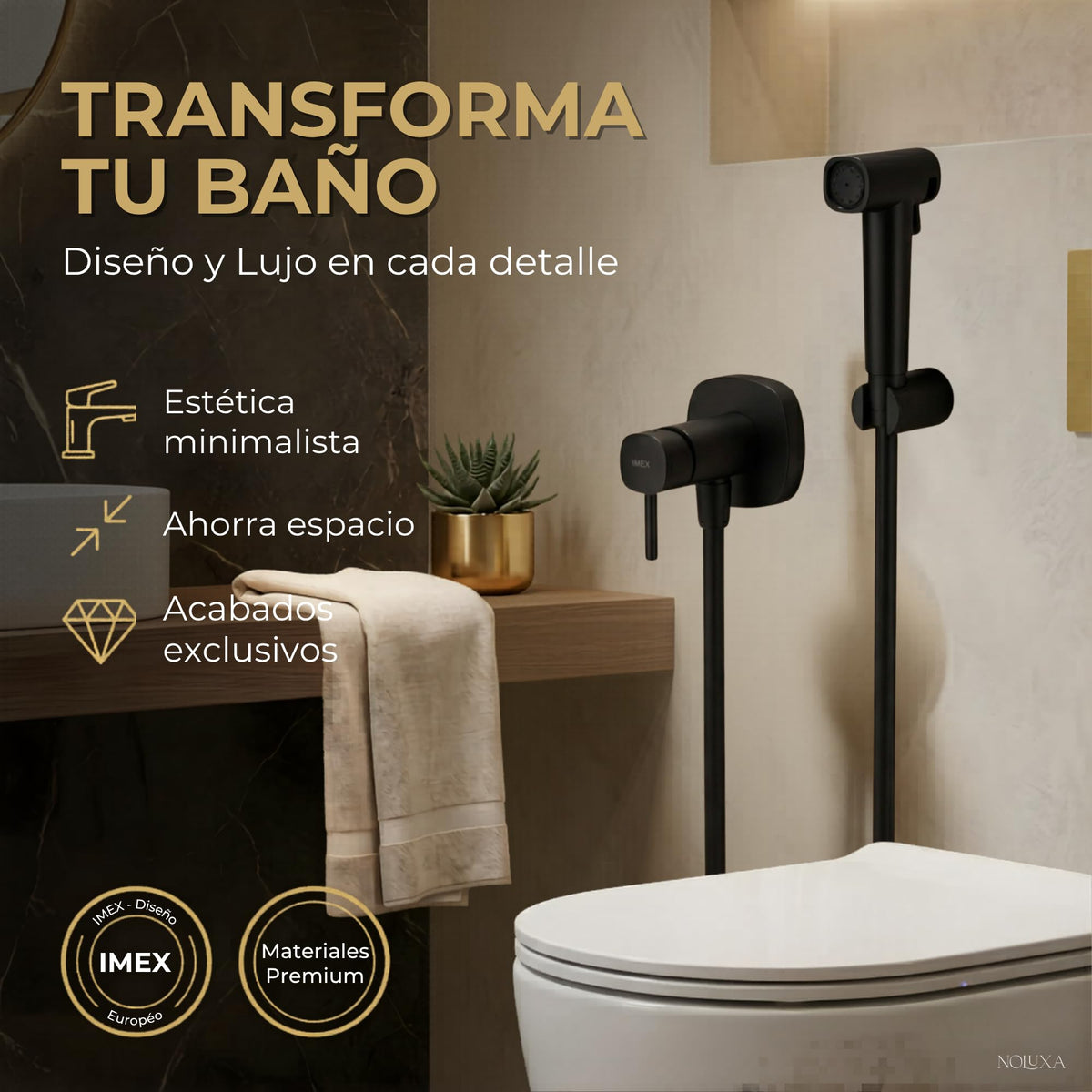 DUCHA HIGIÉNICA EMPOTRADA PARA WC SERIE TOSCANA
