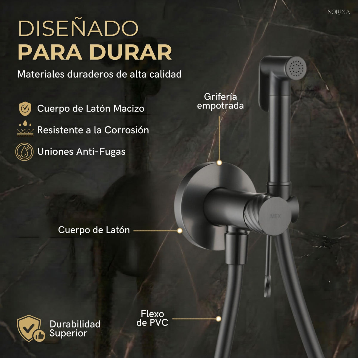 DUCHA HIGIÉNICA EMPOTRADA PARA WC SERIE BLESS