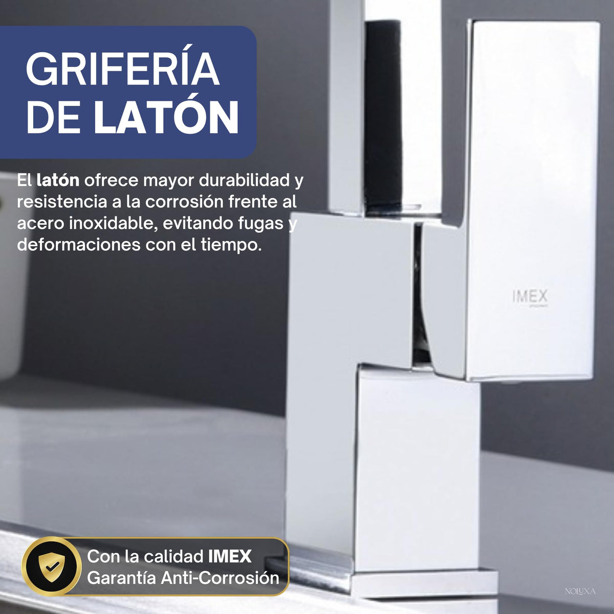 IMEX - Grifo Cocina Extraíble | Grifo Monomando Fregadero | Griferia Cocina con Ducha Flexible 360º | Grifería en Latón | Serie Costanza | Color Cromado Cromado