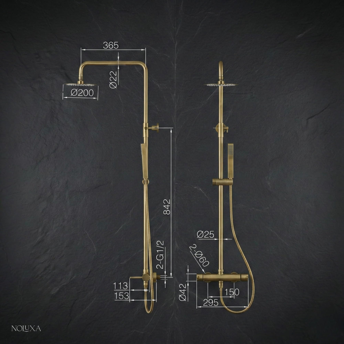 COLUMNA DE DUCHA TERMOSTÁTICA SERIE MONZA
