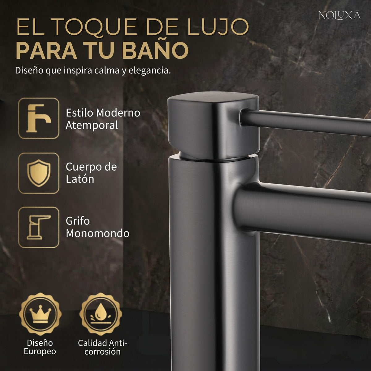 Mitigeur de lavabo à bec bas Série TOSCANA
