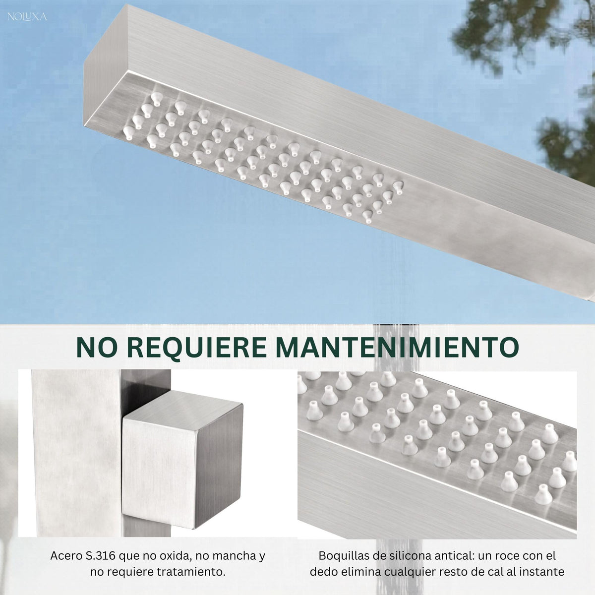 DUCHA PISCINA EXTERIOR EN ACERO INOX. S.316 SERIE ALABAMA
