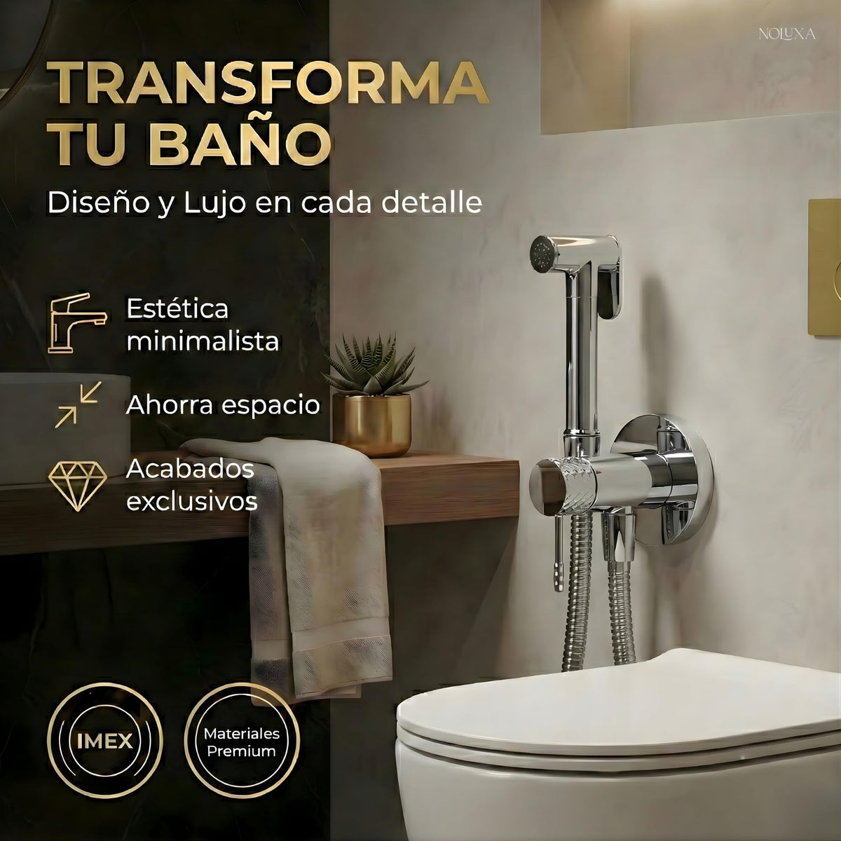 DUCHA HIGIÉNICA EMPOTRADA PARA WC SERIE GÉNOVA