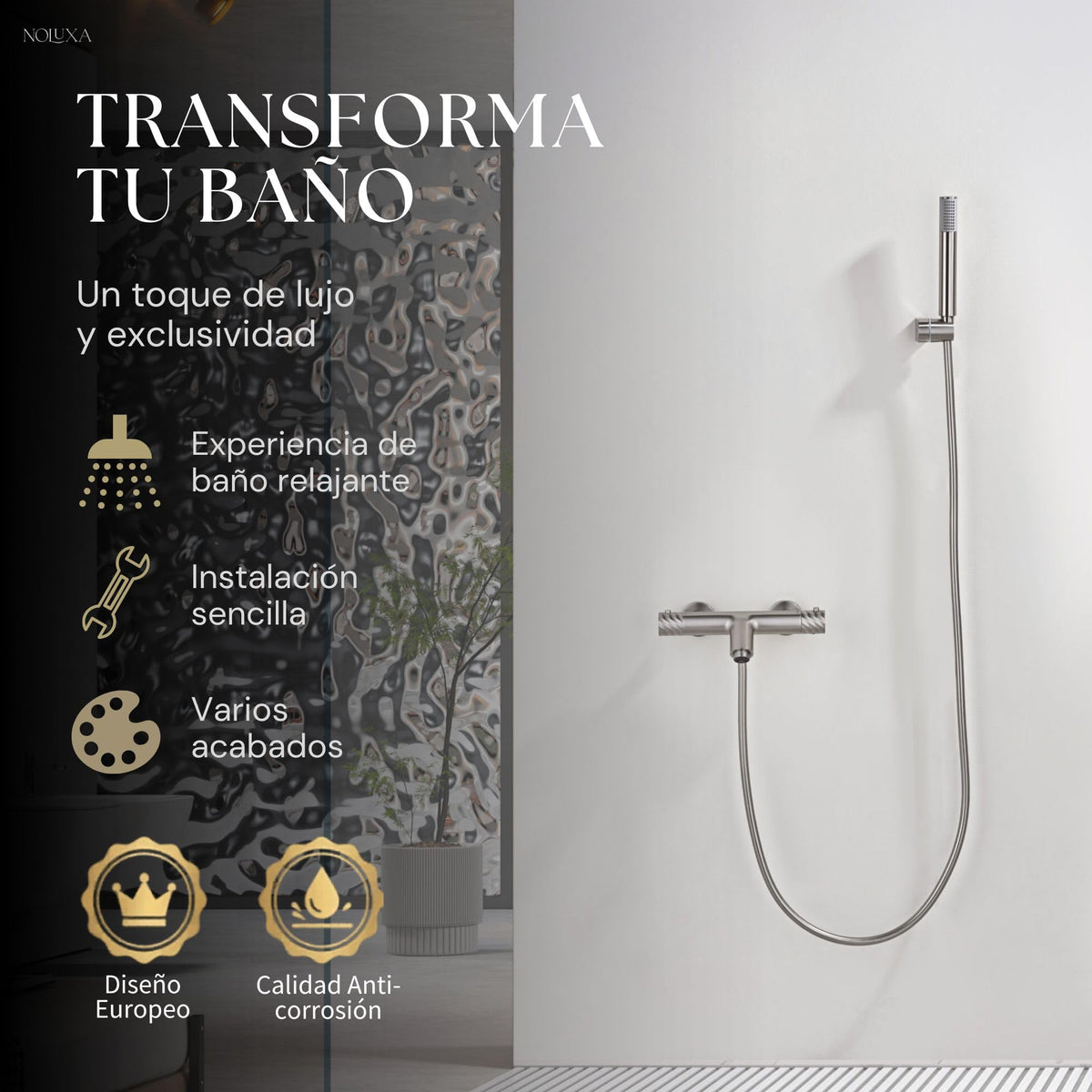 GRIFO BAÑERA Y DUCHA TERMOSTÁTICO SERIE BLESS