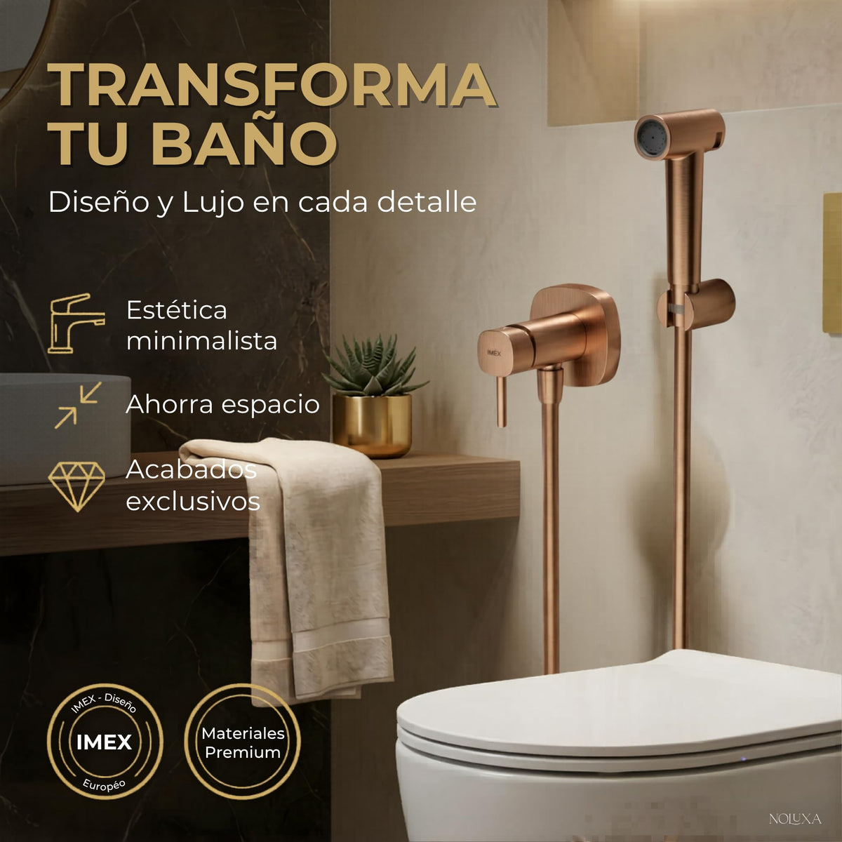 DUCHA HIGIÉNICA EMPOTRADA PARA WC SERIE TOSCANA
