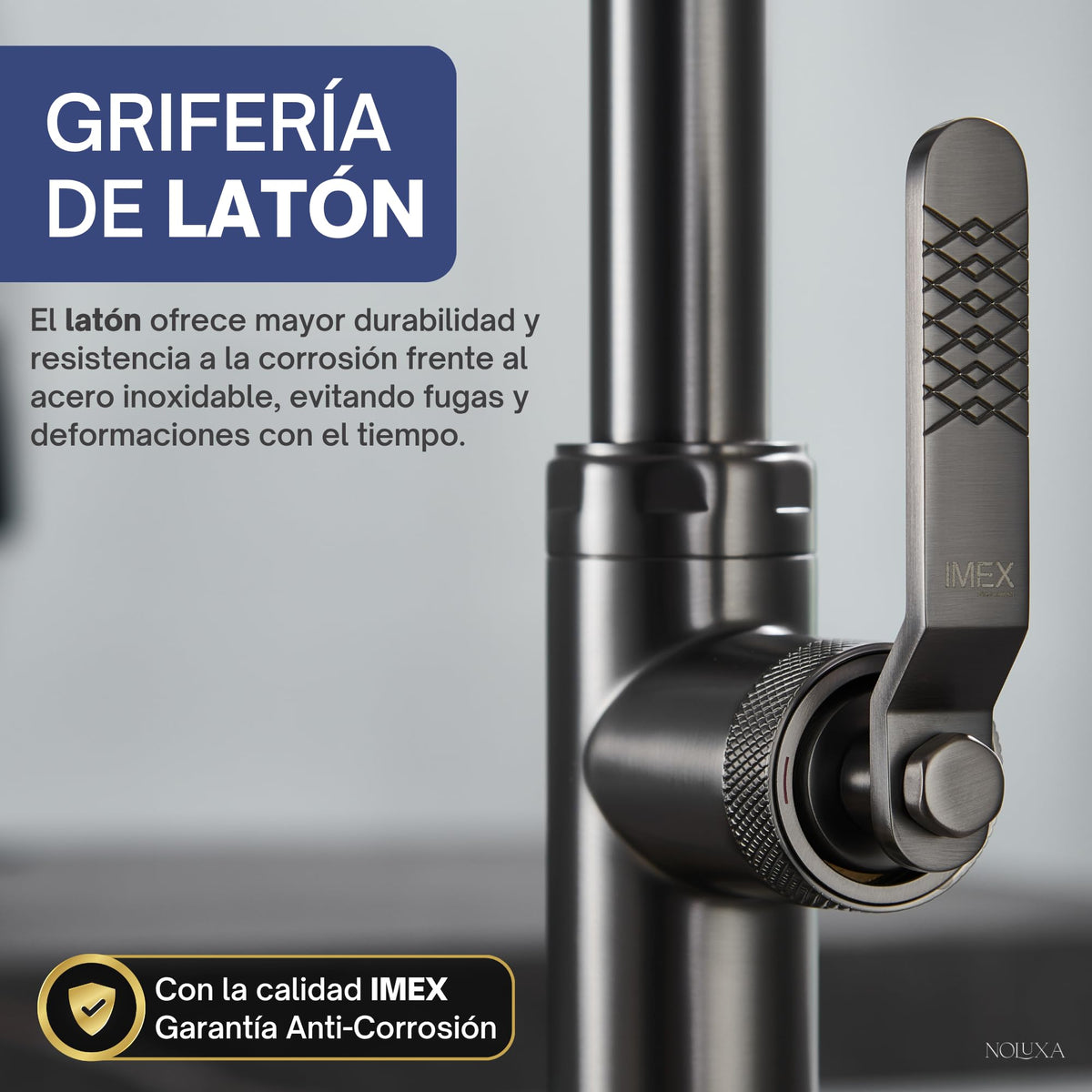 GRIFO DE COCINA EXTRAÍBLE CON DIFUSOR SERIE NIZA