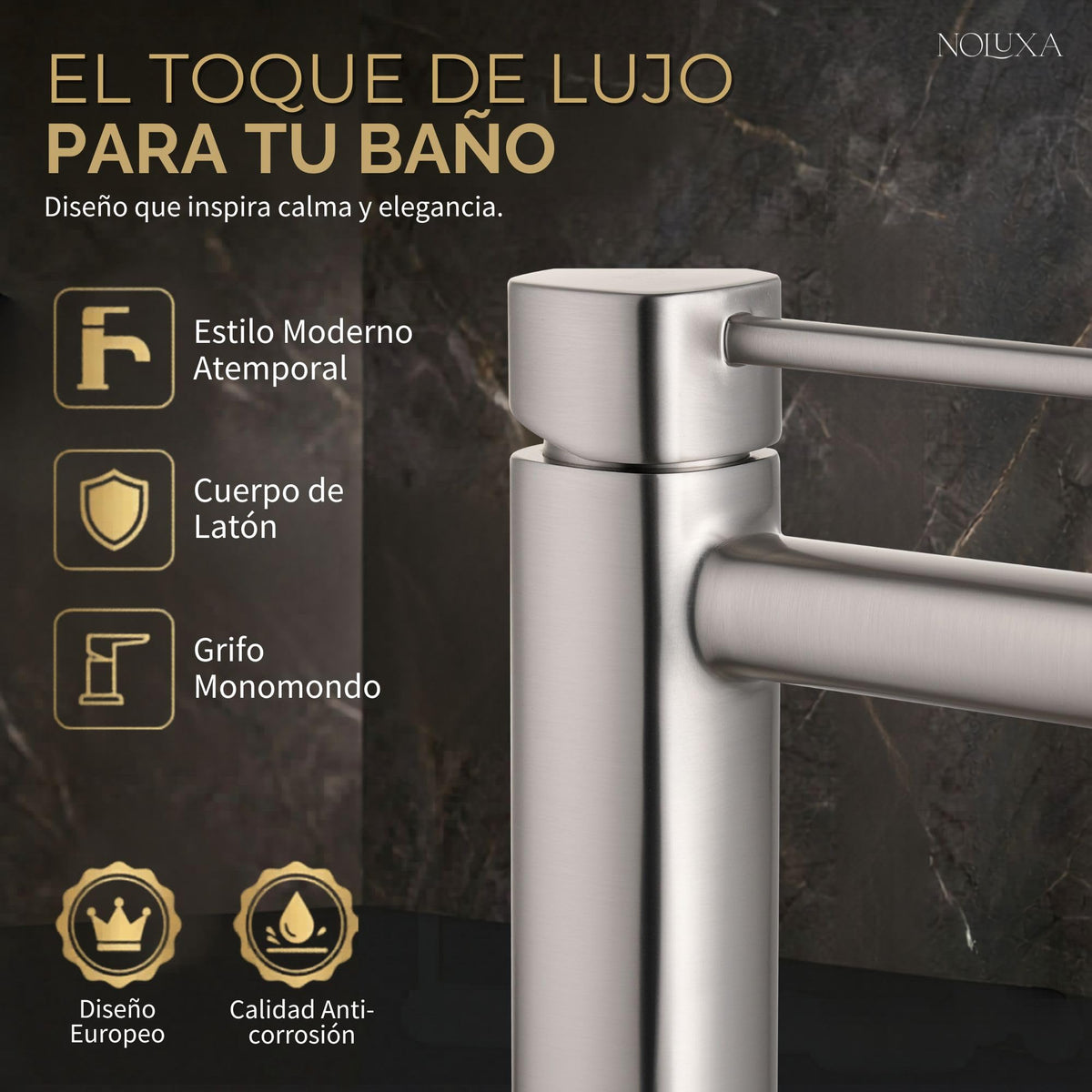 Mitigeur de lavabo à bec bas Série TOSCANA