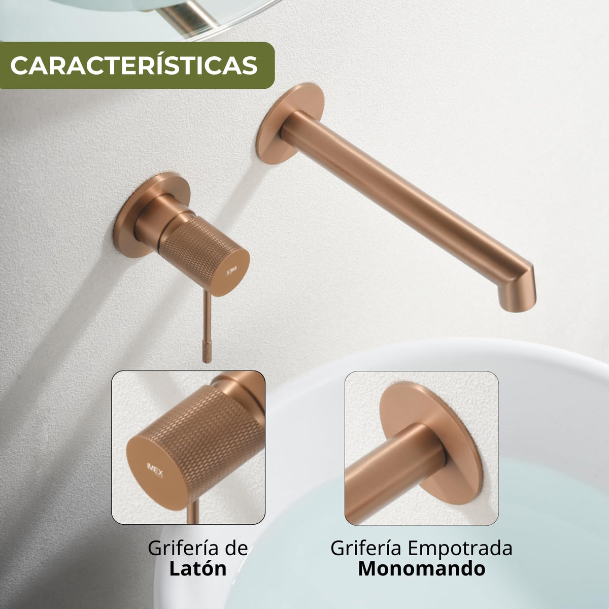 GRIFO LAVABO EMPOTRADO MONOMANDO SERIE LINE